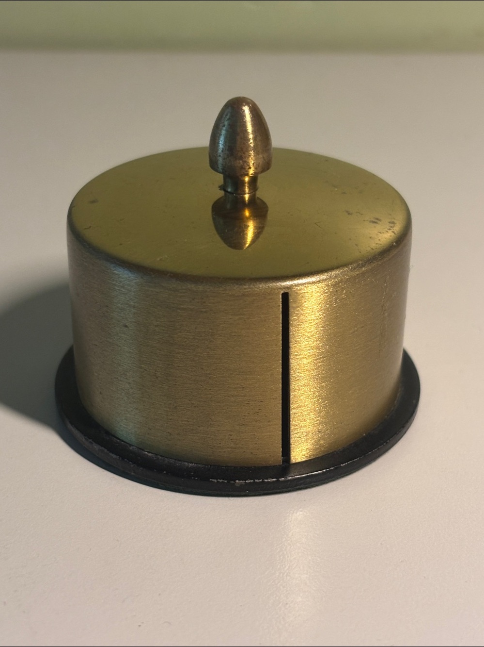Vintage Pat Products Brass Stamp Dispenser Roll Holder MCM Desk Decor USA